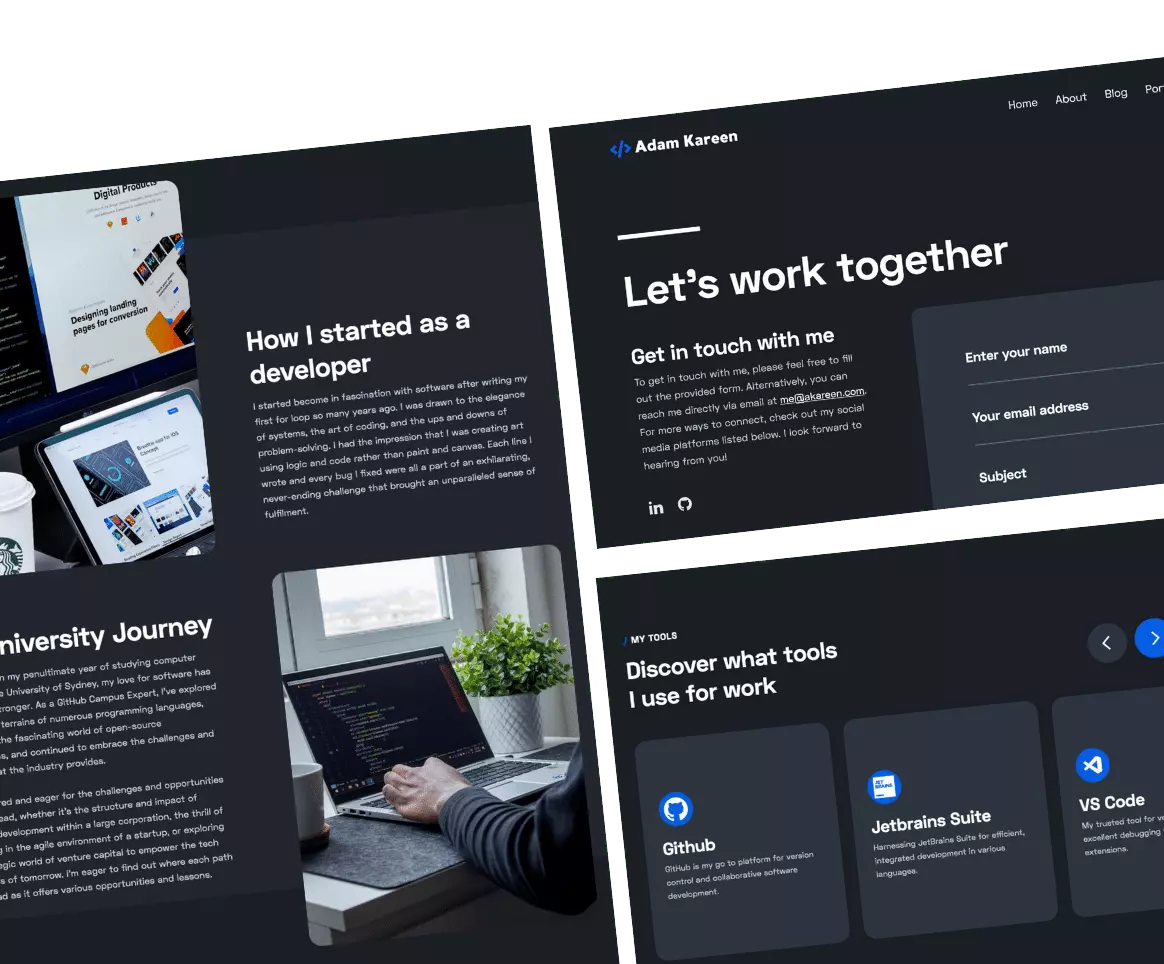 Personal Portfolio Website Example Image